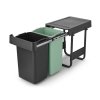 Kosz szafkowy Sort & Go 2x15L Dark Grey & Jade Green